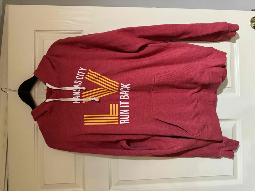 J America Kansas City Run It Back Hoodie Sweatshirt Red Size Large New